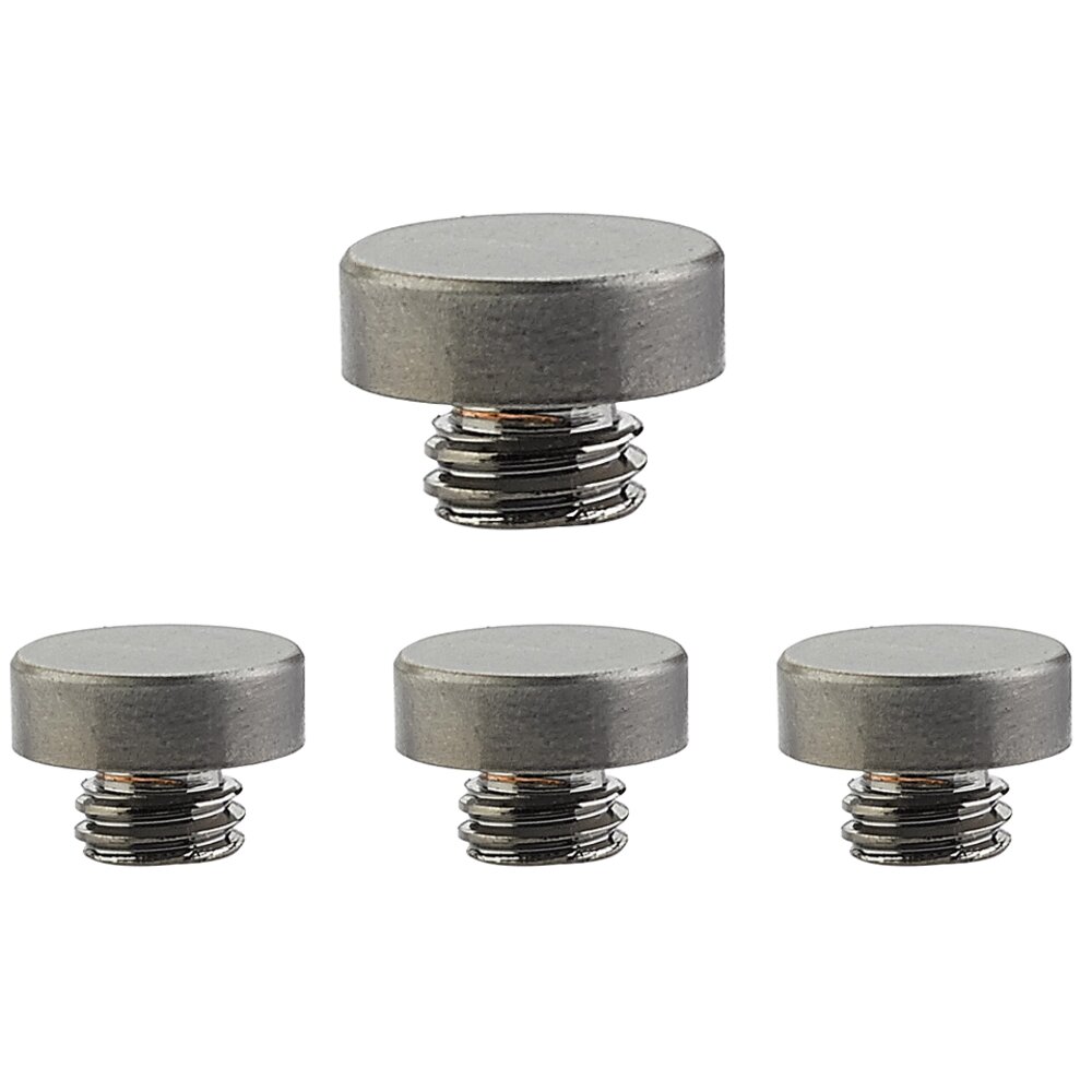 Emtek Button Tip Set for 4" Heavy Duty Plain or Ball Bearing Hinge in Pewter (Sold In Pairs)