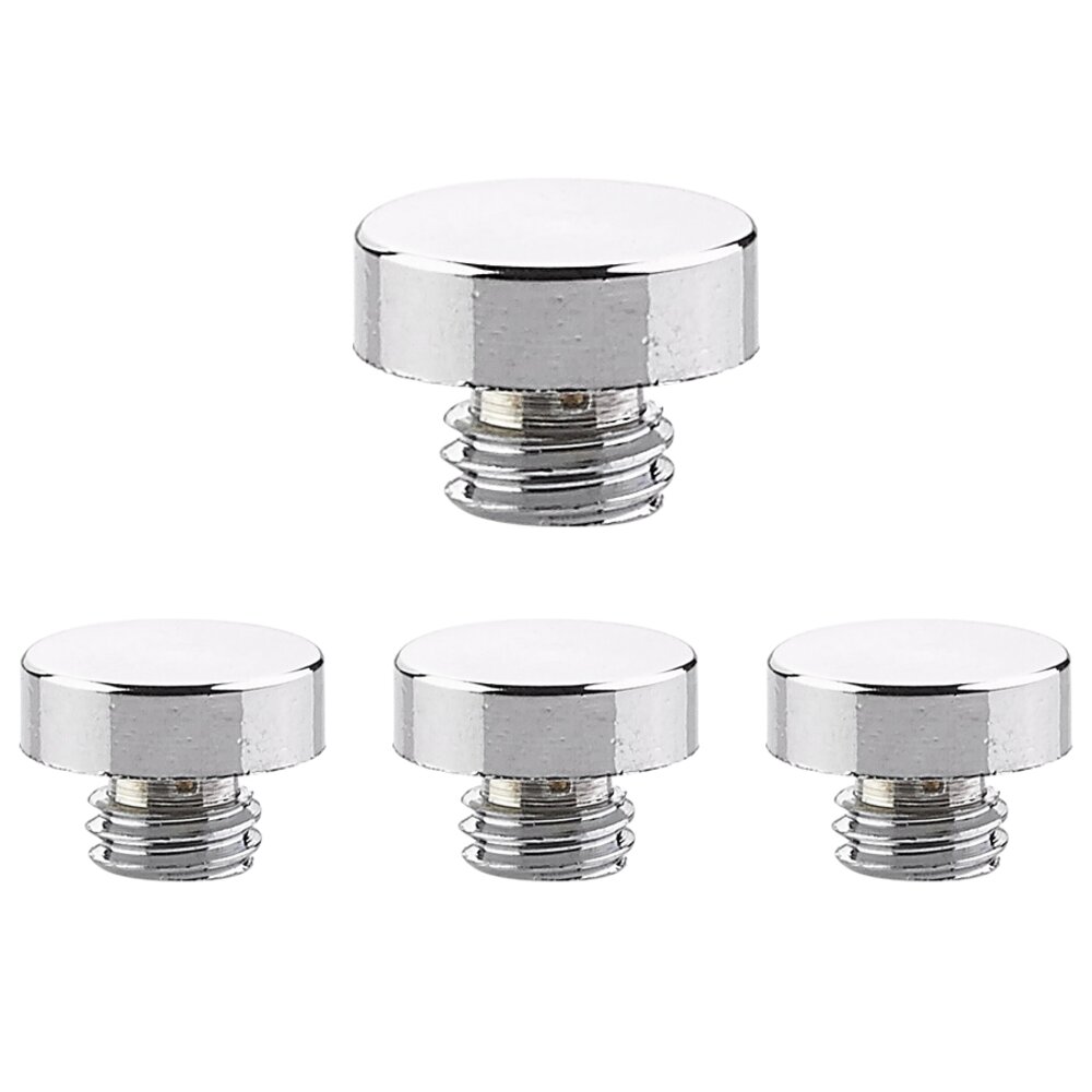 Emtek Button Tip Set for 4" Heavy Duty Plain or Ball Bearing Hinge in Polished Chrome (Sold In Pairs)