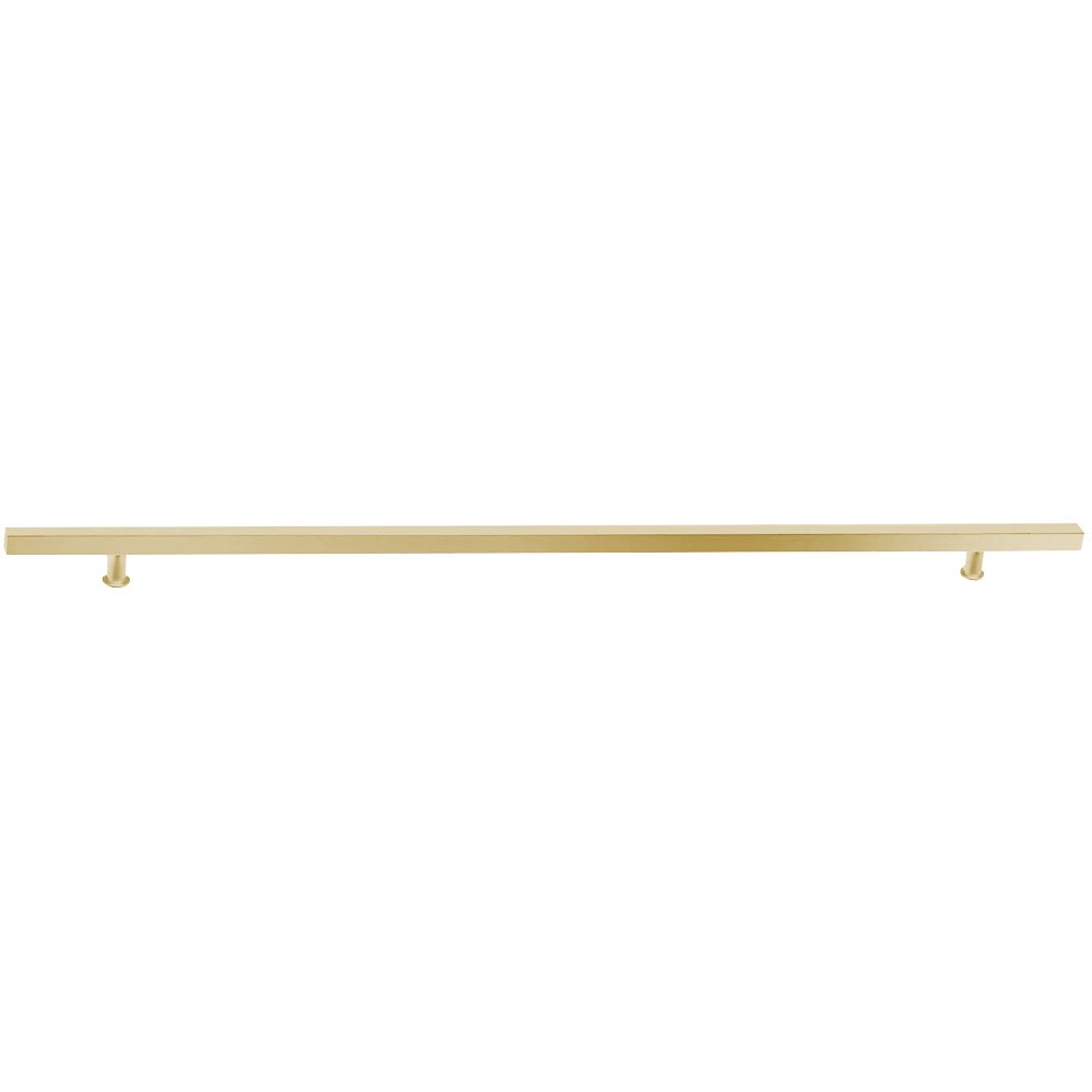 Emtek 36" Centers Concealed Surface Mount Square Door Pull in Satin Brass Stainless Steel PVD