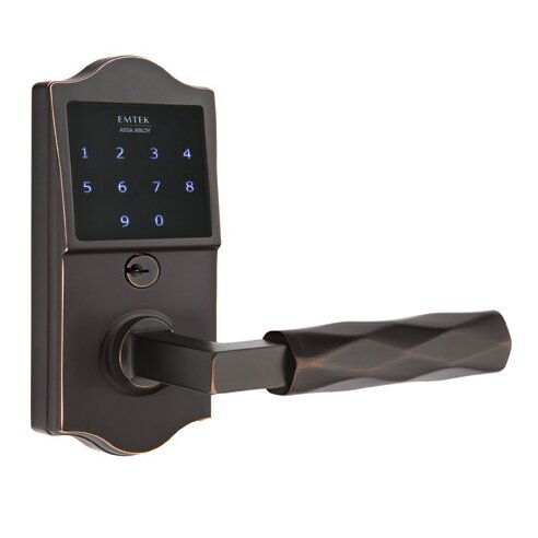Emtek Emtouch Classic - L-Square Tribeca Lever Electronic Touchscreen Lock in Oil Rubbed Bronze