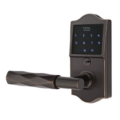 Emtek Emtouch Classic - T-Bar Tribeca Lever Electronic Touchscreen Lock in Oil Rubbed Bronze