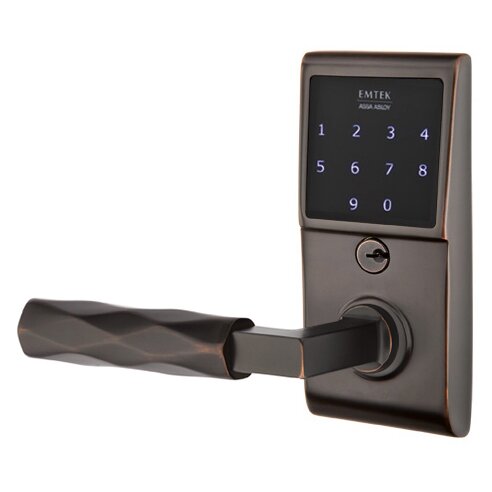 Emtek Emtouch - L-Square Tribeca Lever Electronic Touchscreen Lock in Oil Rubbed Bronze