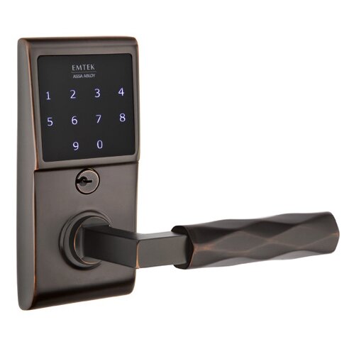 Emtek Emtouch - L-Square Tribeca Lever Electronic Touchscreen Lock in Oil Rubbed Bronze