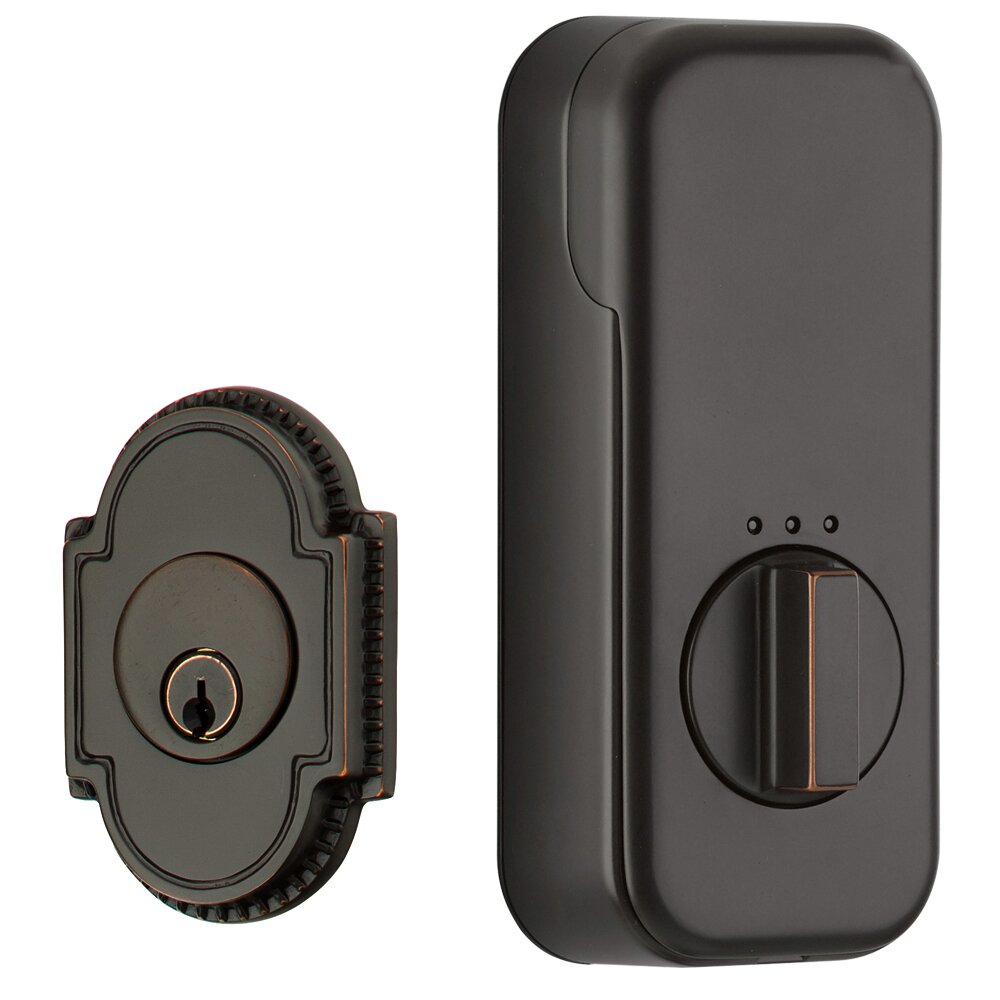 Emtek Empowered Knoxville Single Cylinder Deadbolt Connected by August in Oil Rubbed Bronze
