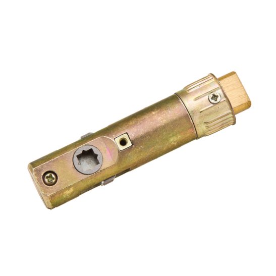 Emtek Privacy Drive-In Latch with 2 3/8" Backset in Polished Brass