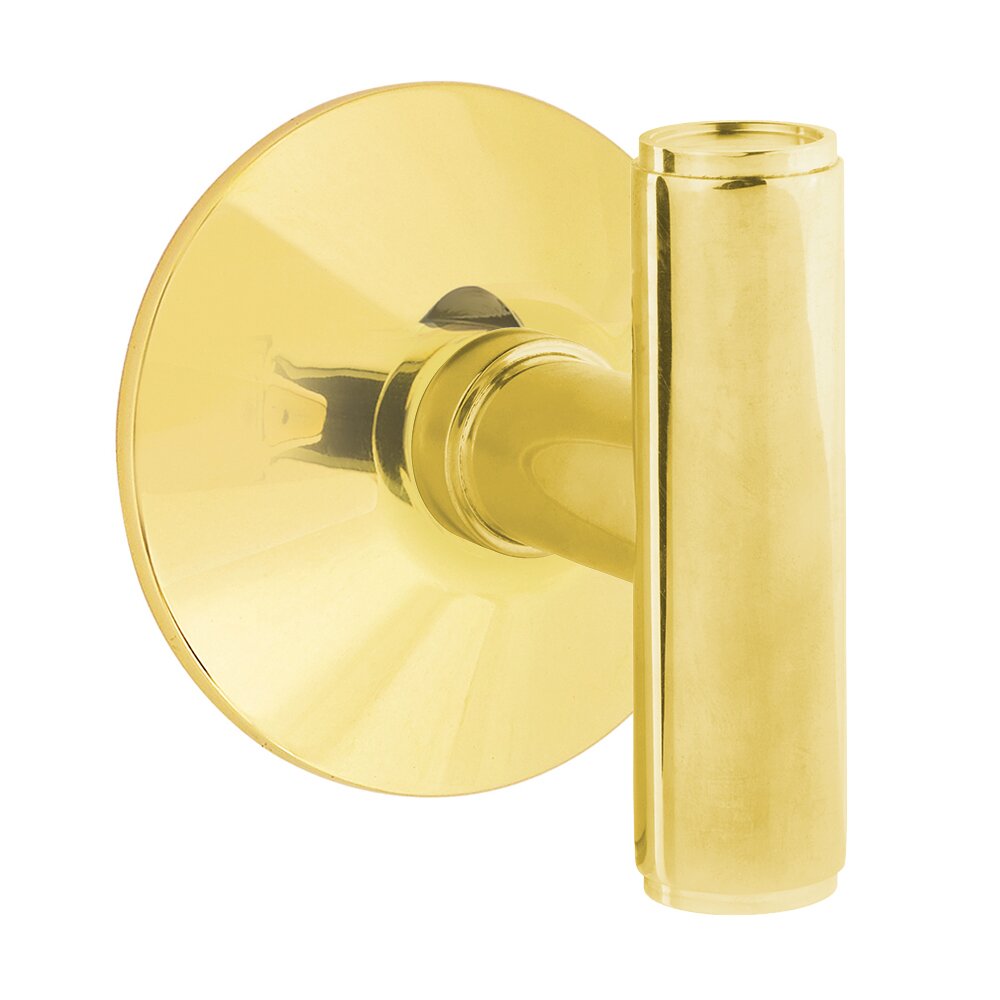 Emtek Privacy Modern Rosette with Concealed Screws for The Ace Knob in Unlacquered Brass