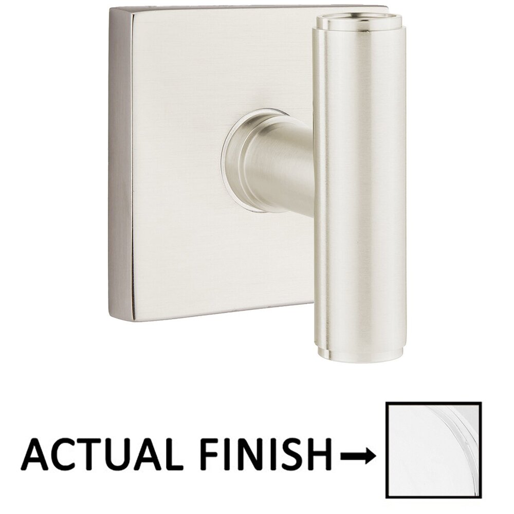 Emtek Privacy Square Rosette with Concealed Screws for The Ace Knob in Matte White
