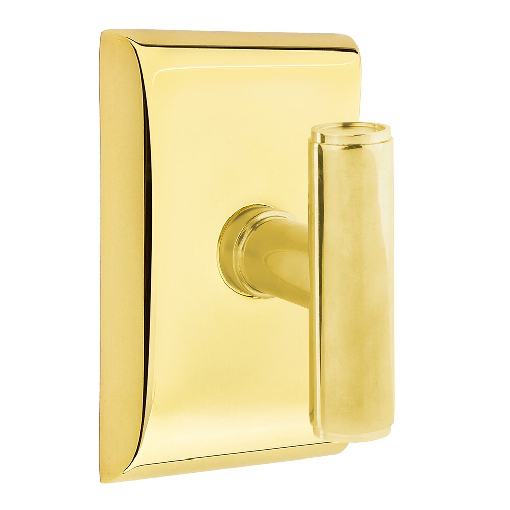Emtek Privacy Neos Rosette for The Ace Knob in Unlacquered Brass