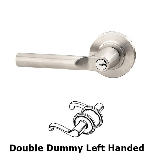 Emtek Double Dummy Left Handed Hanover Lever With SS Disc in Brushed Stainless Steel