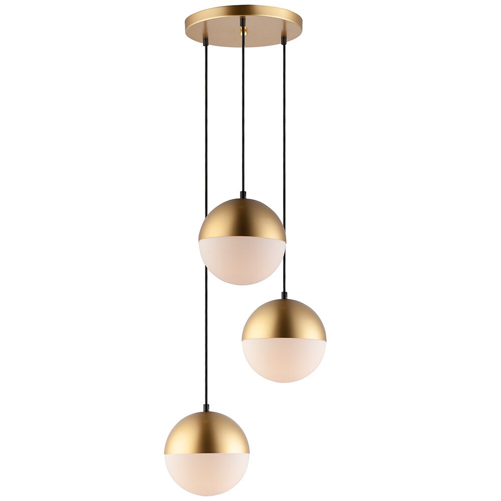 ET2 Lighting 3-Light LED Pendant in Metallic Gold