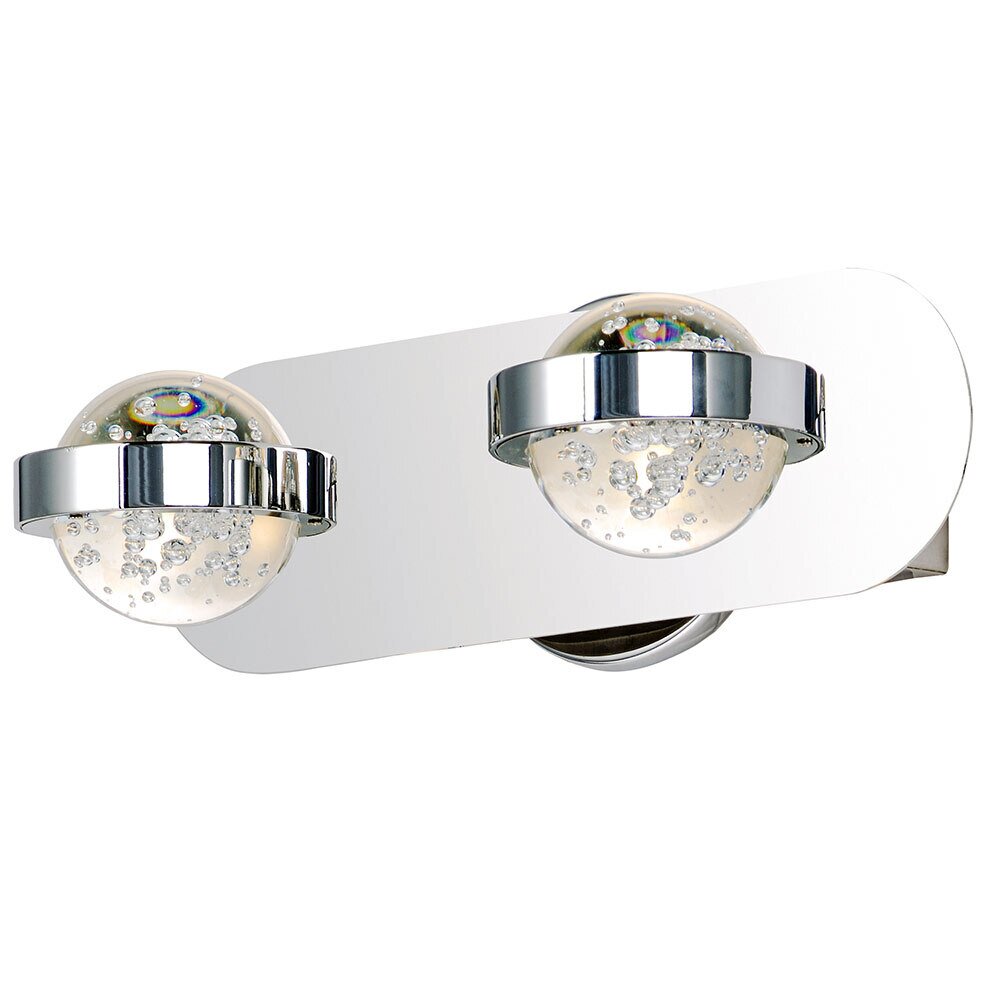 ET2 Lighting 2-Light LED Bath Vanity in Polished Chrome