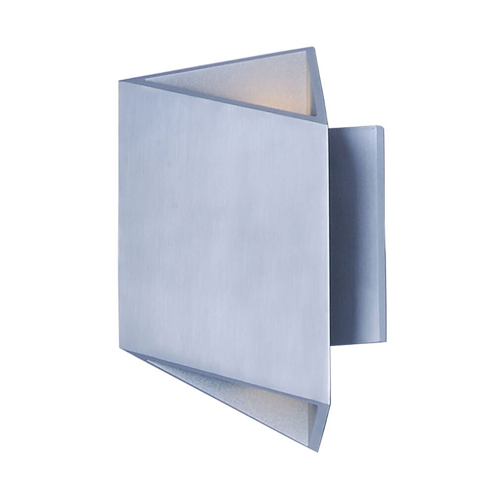 ET2 Lighting Facet LED Outdoor Wall Sconce in Satin Aluminum