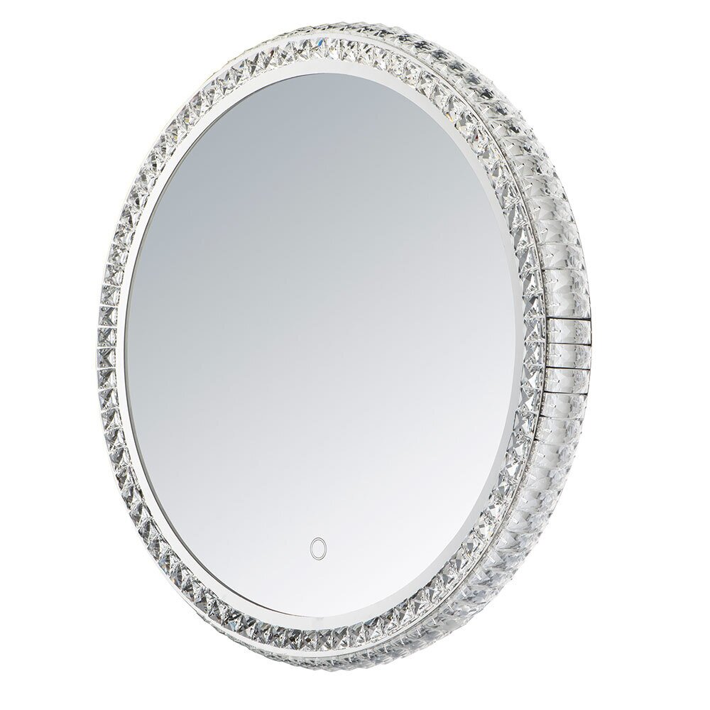 ET2 Lighting 24" Round Crystal LED Mirror in Mirror