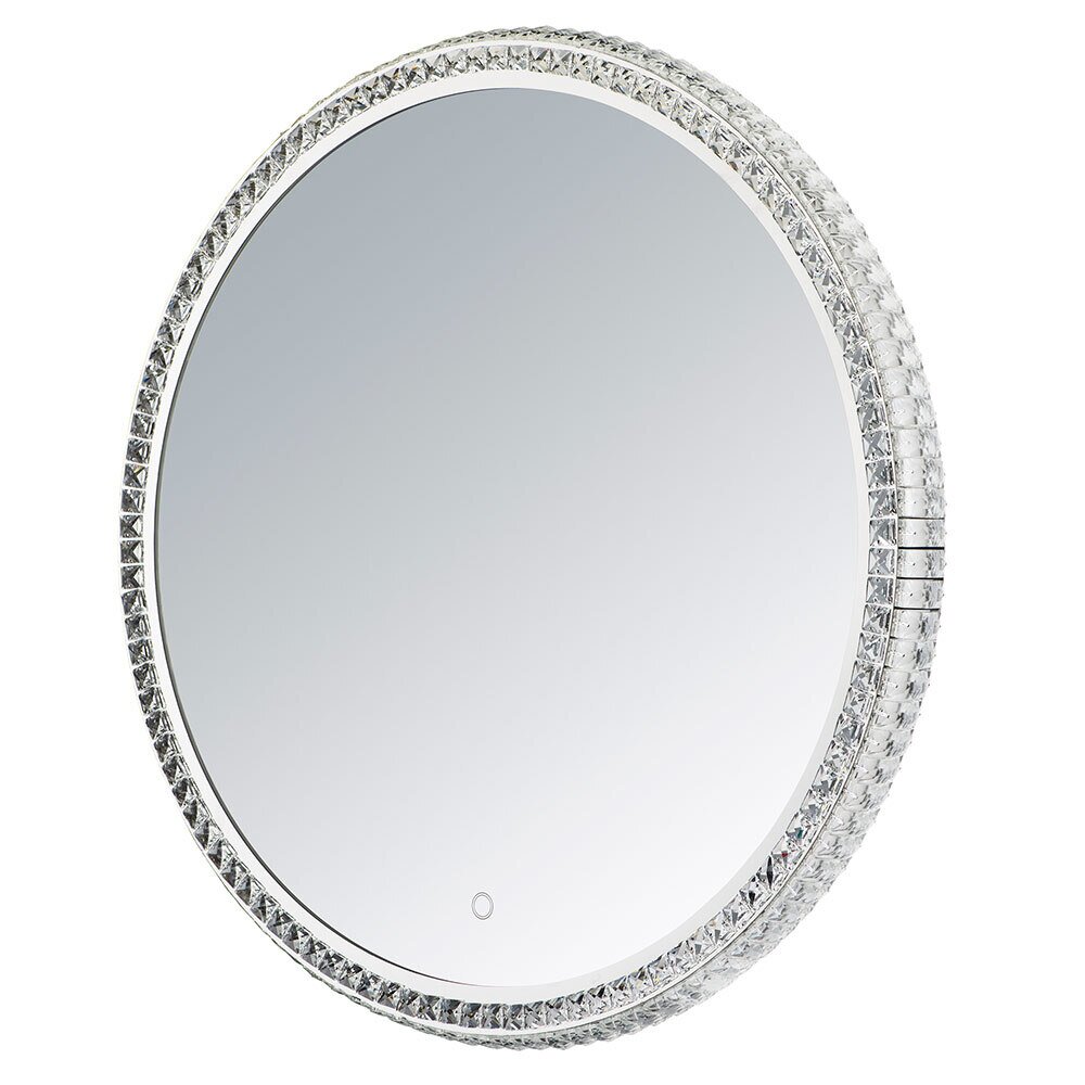 ET2 Lighting 31.5" Round Crystal LED Mirror in Mirror
