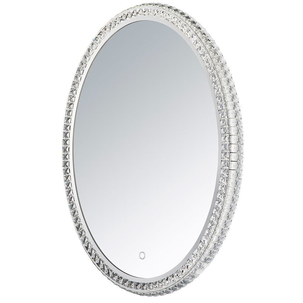 ET2 Lighting 24" x 31.5" Oval Crystal LED Mirror in Mirror