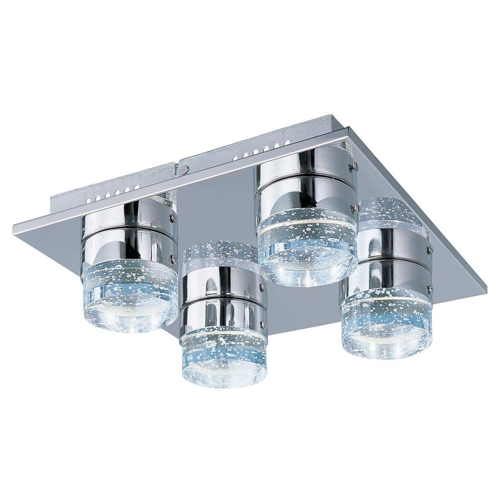 ET2 Lighting Mini Pendant in Polished Chrome with Bubble Glass
