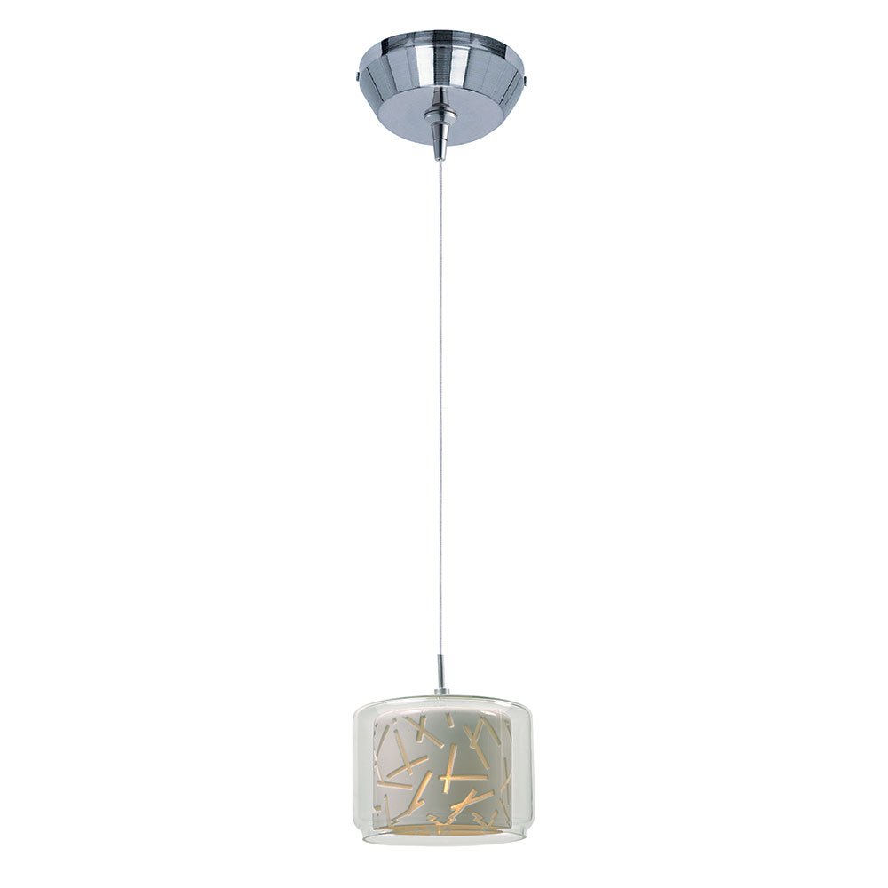 ET2 Lighting RapidJack Mini Pendant in Polished Chrome with Clear/White Glass