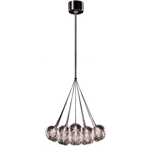 ET2 Lighting 20" 19-Light Chandelier in Satin Nickel with Clear Glass