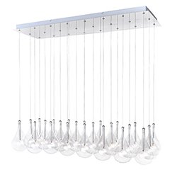 ET2 Lighting 12" 24-Light Chandelier in Polished Chrome with Clear Glass