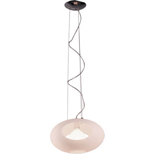 ET2 Lighting 10" 1-Light Pendant in Polished Chrome with White Glass