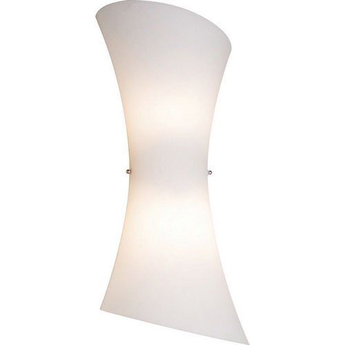 ET2 Lighting 8 1/2" 2-Light Wall Mount in Satin Nickel with Frost White Glass
