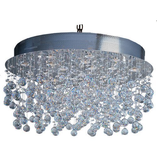 ET2 Lighting 31 1/2" 5-Light Chandelier in Polished Chrome with Egyptian Crystal
