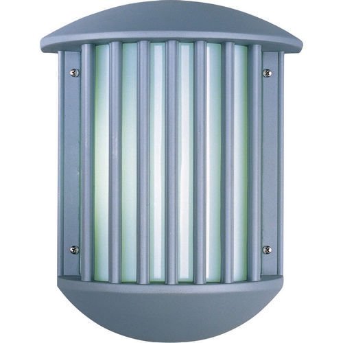 ET2 Lighting 10 1/2" Exterior Wall Sconce in Platinum with White Acrylic Glass