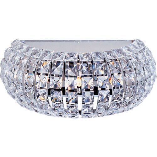 ET2 Lighting 13" 3-Light Wall Sconce in Polished Chrome with Crystal