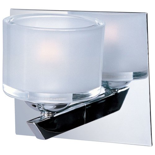 ET2 Lighting 5 3/4" 1-Light Wall Sconce in Polished Chrome with Frost White Glass