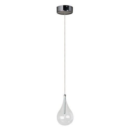 ET2 Lighting 5" 1-Light Pendant in Polished Chrome with Clear Glass