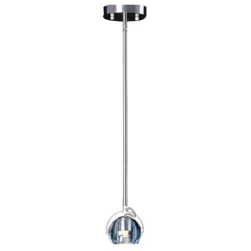 ET2 Lighting 4" 1-Light Pendant in Satin Nickel with Clear Glass