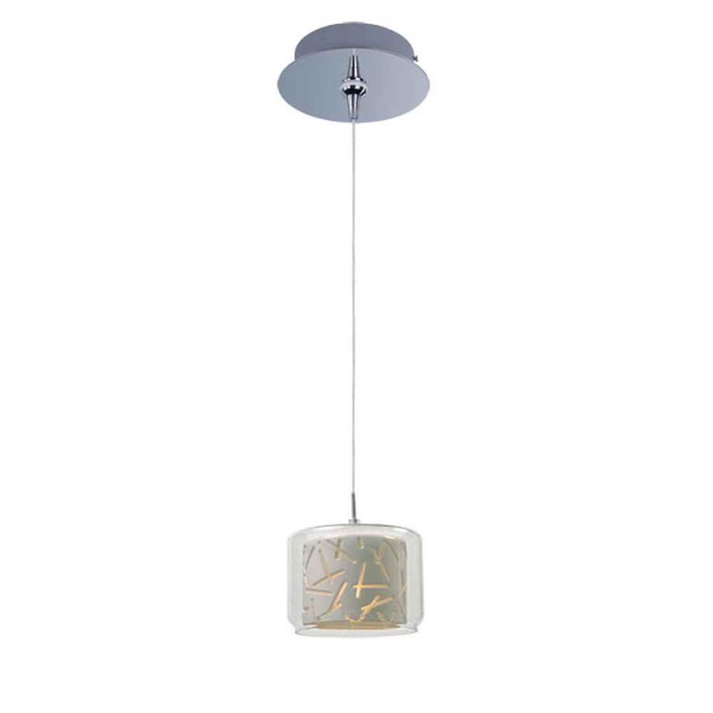 ET2 Lighting Confetti 1-Light RapidJack Pendant and Canopy in Polished Chrome