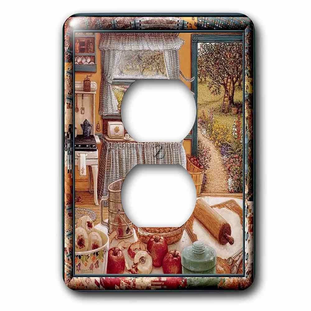 Jazzy Wallplates Single Duplex Switch Plate With Home Cooking And Country Art