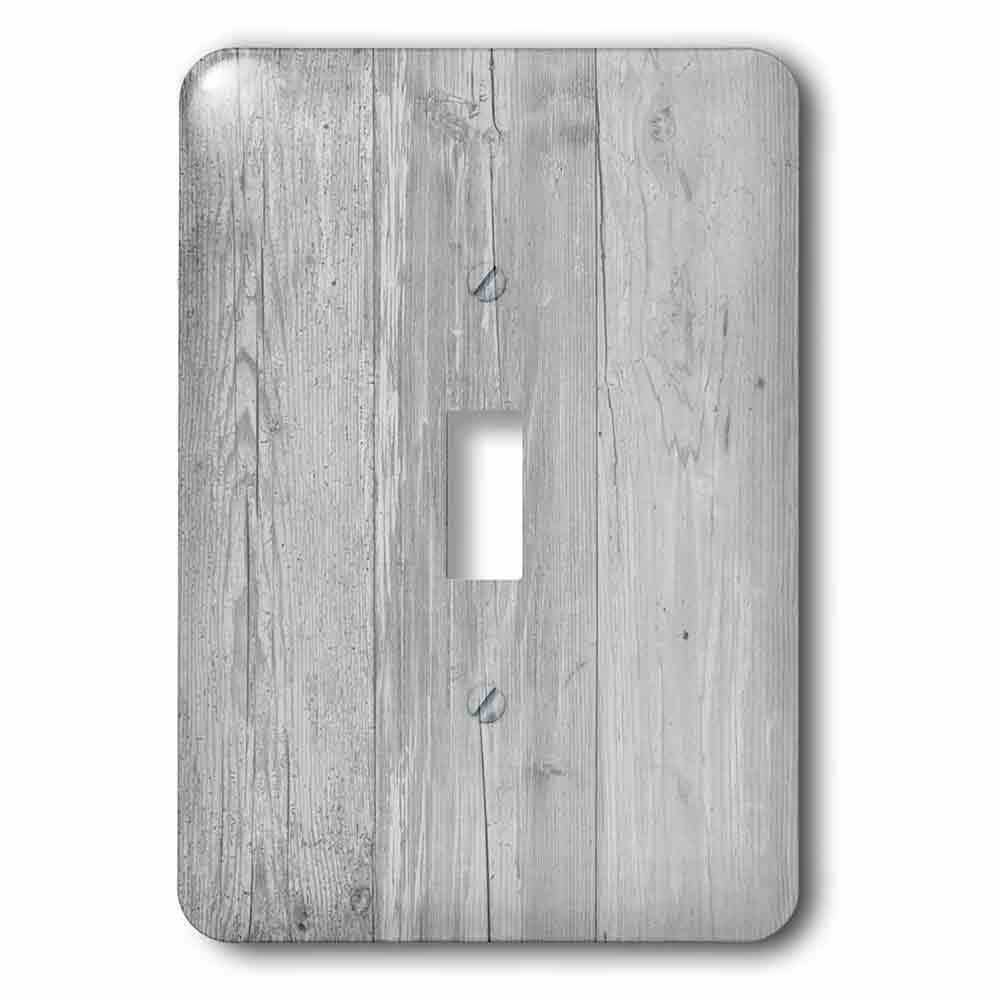 Jazzy Wallplates Single Toggle Wall Plate With Print Of Country Gray Barnwood