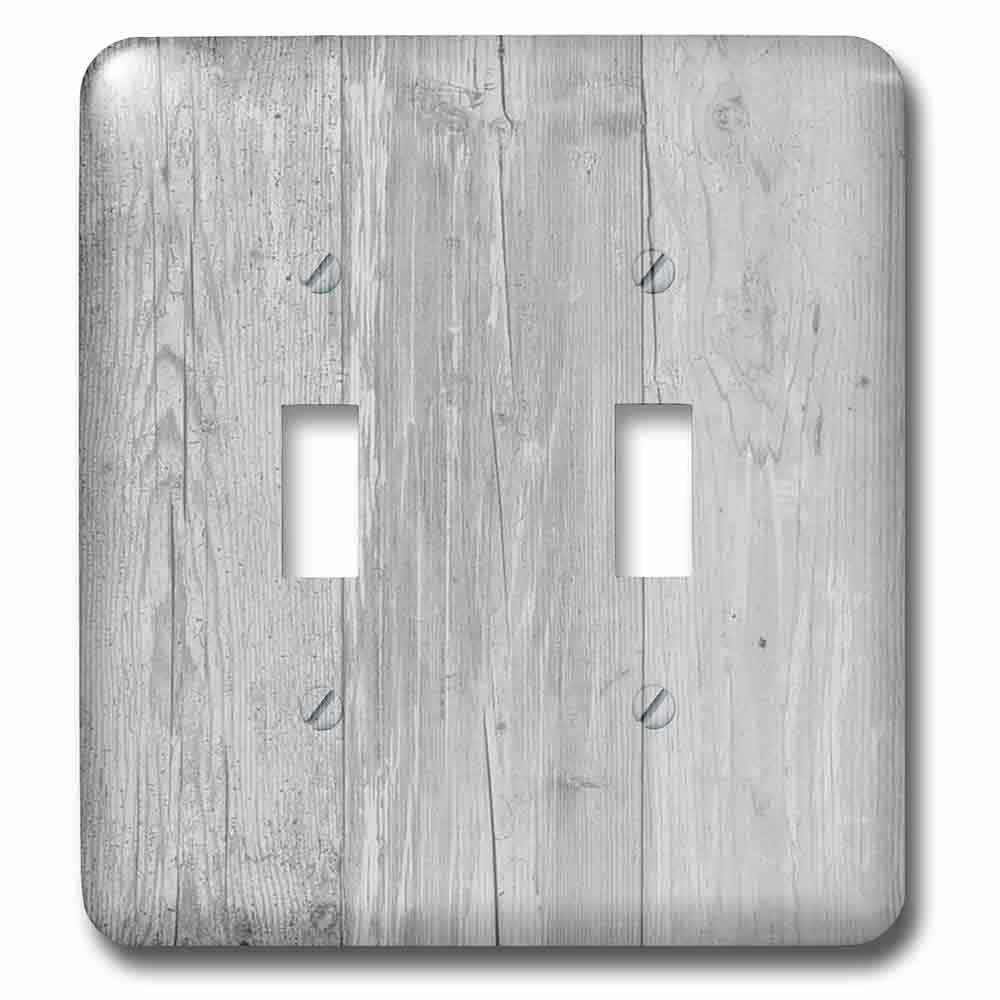 Jazzy Wallplates Double Toggle Wall Plate With Print Of Country Gray Barnwood