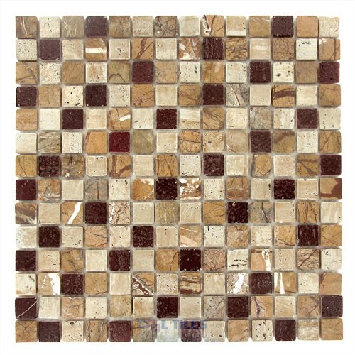 Distinctive Glass 12" x 12" Stone Mosaic in Minos