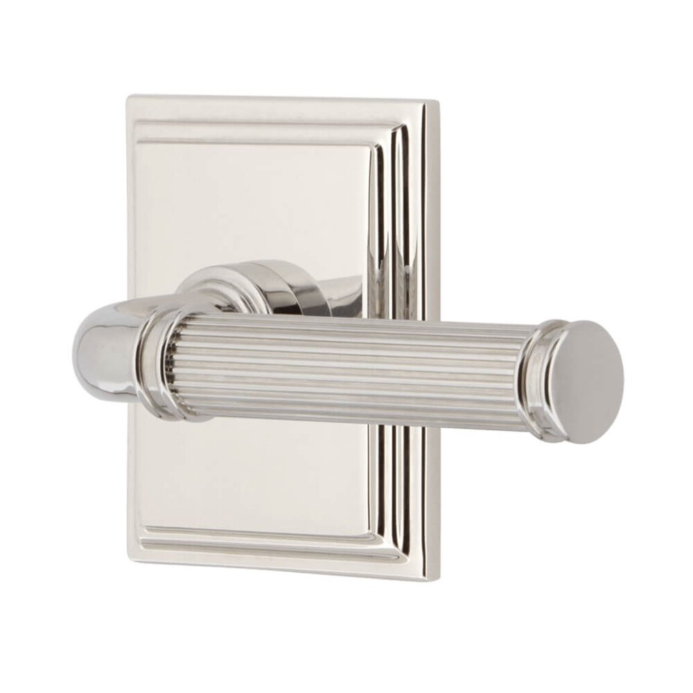 Grandeur Carre Square Rosette Double Dummy with Soleil Lever in Polished Nickel