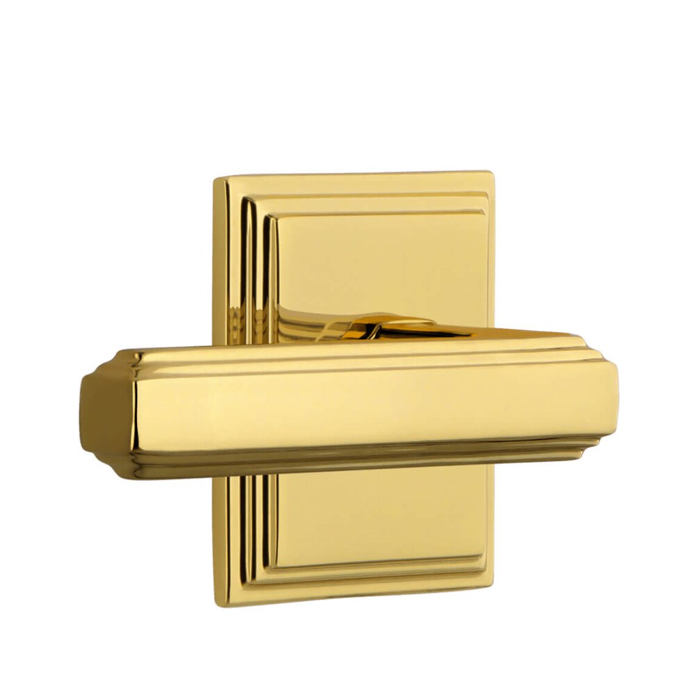 Grandeur Carre Square Rosette Passage with Carre Lever in Lifetime Brass