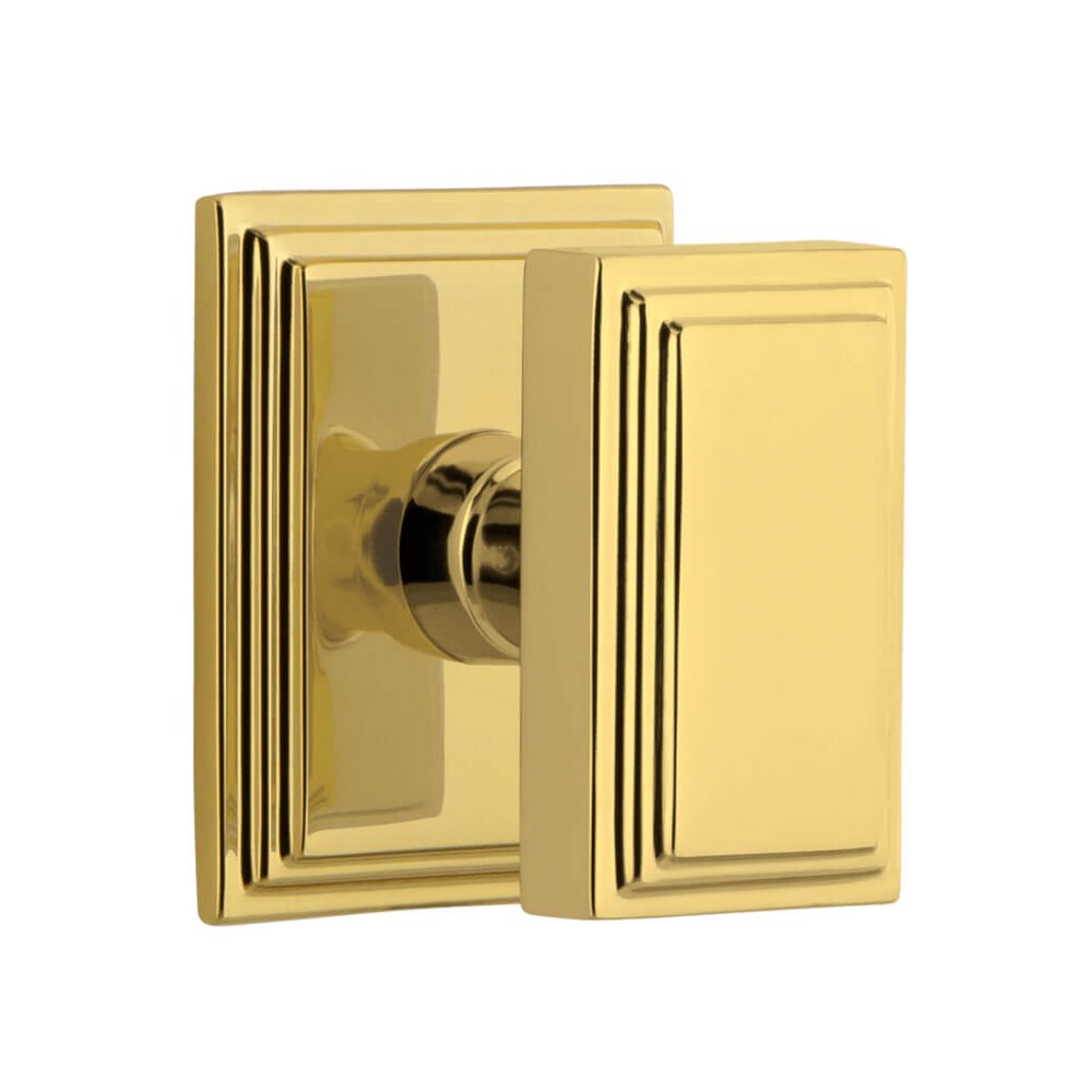 Grandeur Carre Square Rosette Single Dummy with Carre Knob in Lifetime Brass