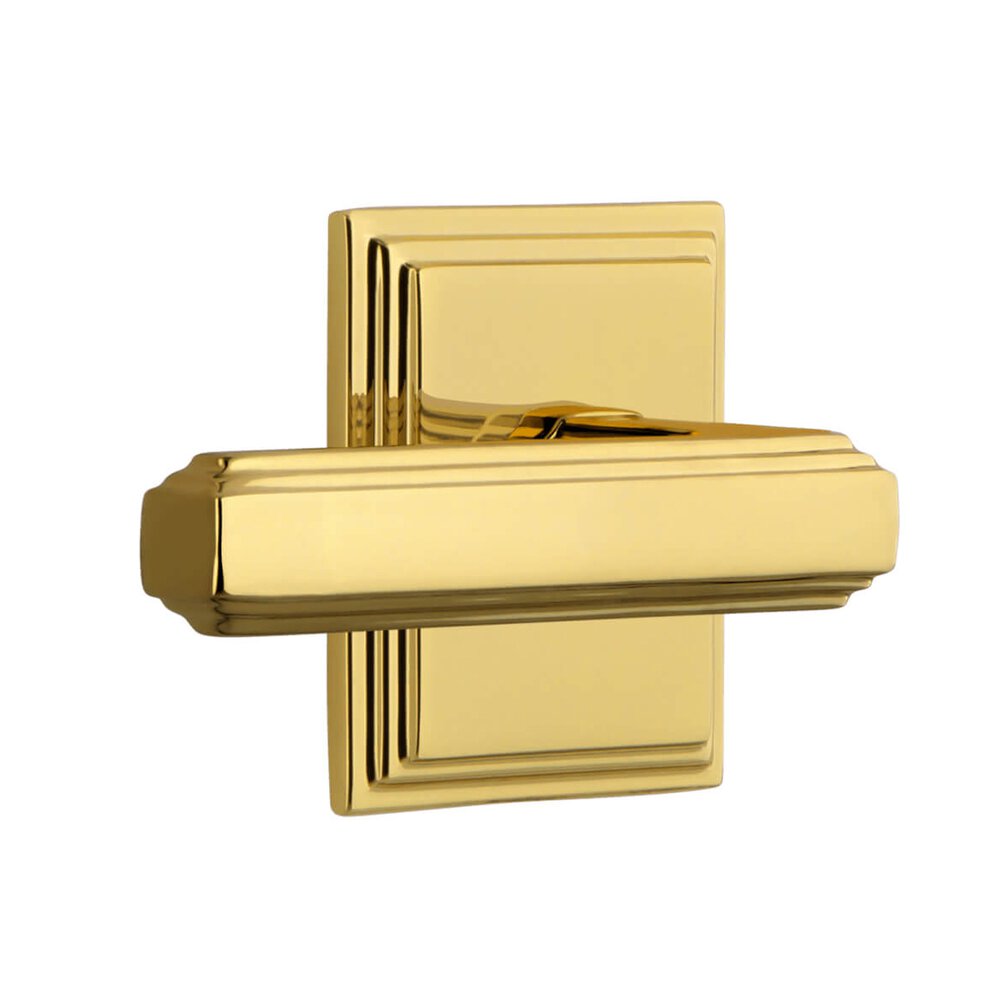 Grandeur Carre Square Rosette Single Dummy with Carre Lever in Lifetime Brass