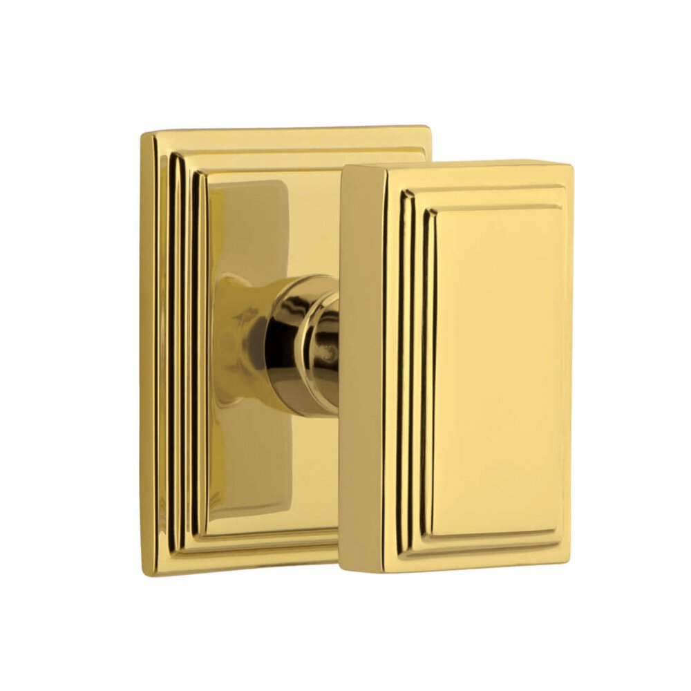 Grandeur Carre Square Rosette Double Dummy with Carre Knob in Lifetime Brass