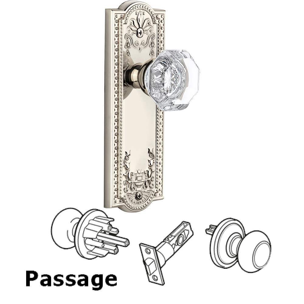 Grandeur Complete Passage Set - Parthenon Plate with Chambord Knob in Polished Nickel