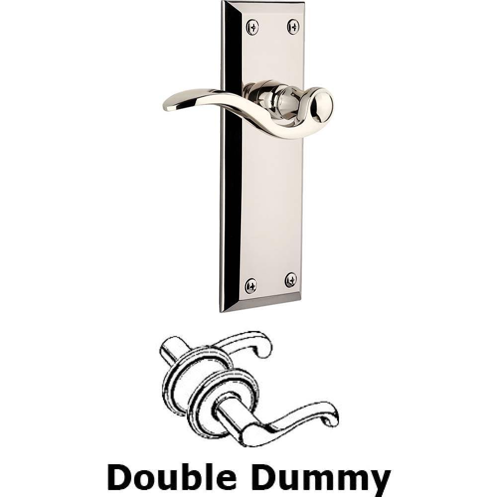 Grandeur Double Dummy Fifth Avenue Plate with Bellagio Left Handed Lever in Polished Nickel