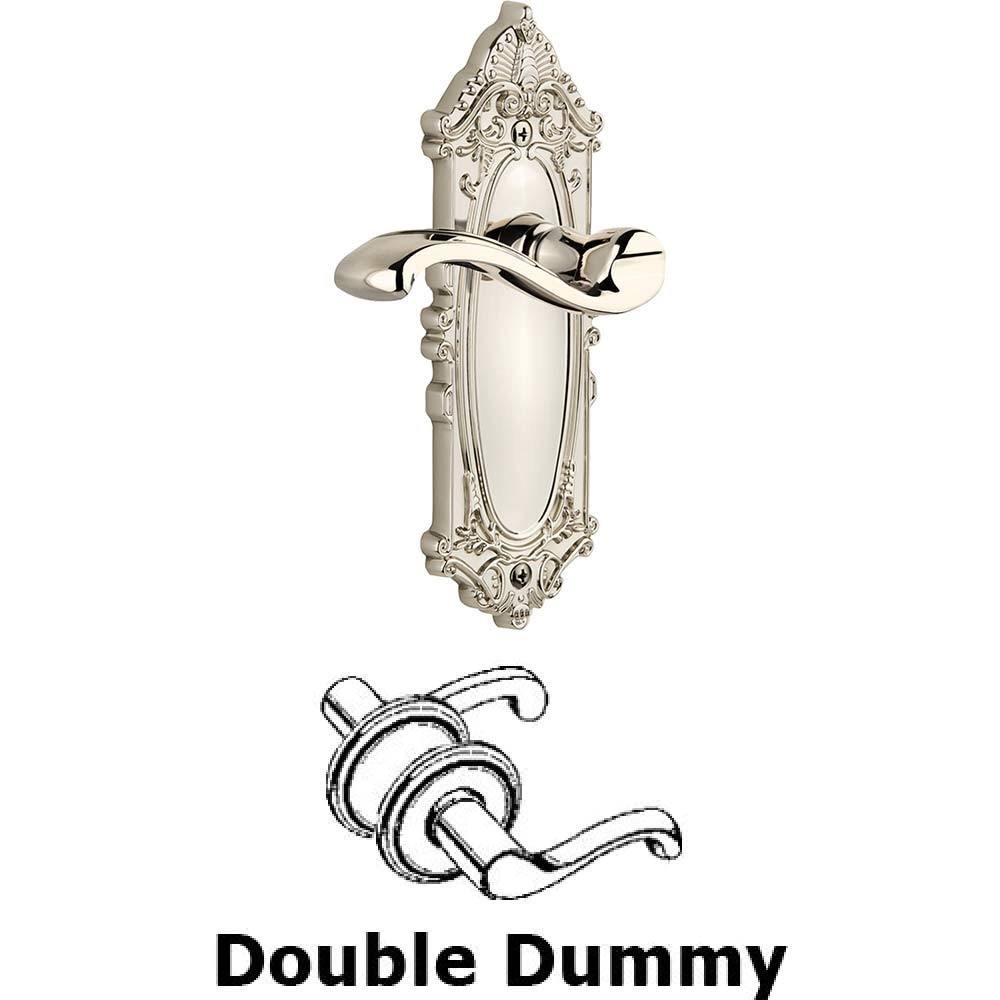 Grandeur Double Dummy Set - Grande Victorian Plate with Portofino Lever in Polished Nickel