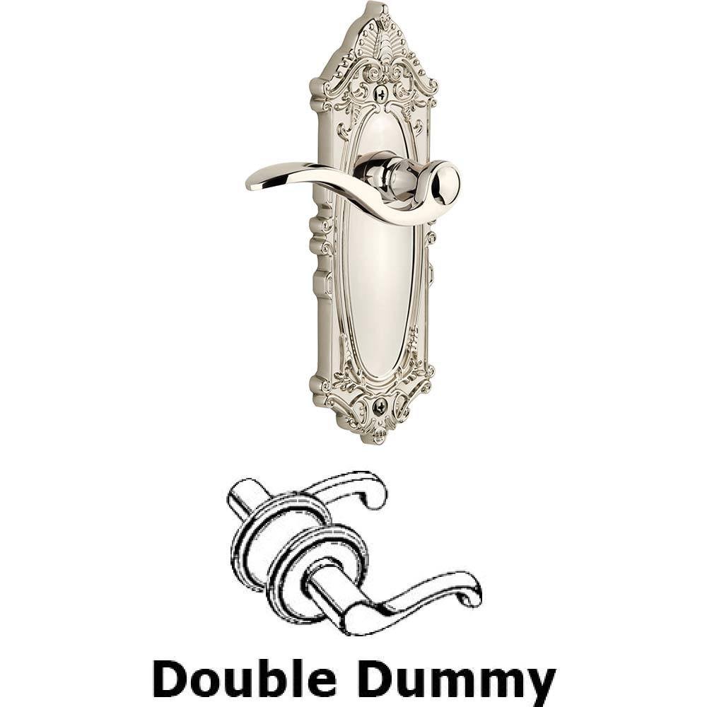 Grandeur Double Dummy Set - Grande Victorian Plate with Bellagio Lever in Polished Nickel
