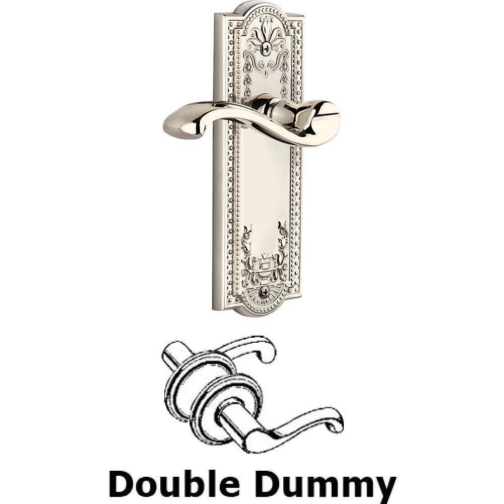 Grandeur Double Dummy Parthenon Plate with Portofino Right Handed Lever in Polished Nickel