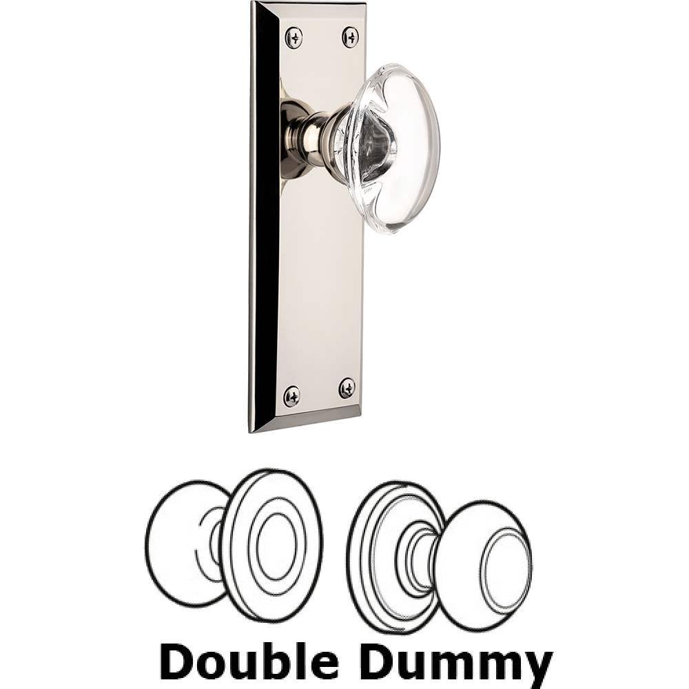 Grandeur Double Dummy Set - Fifth Avenue Plate with Provence Knob in Polished Nickel