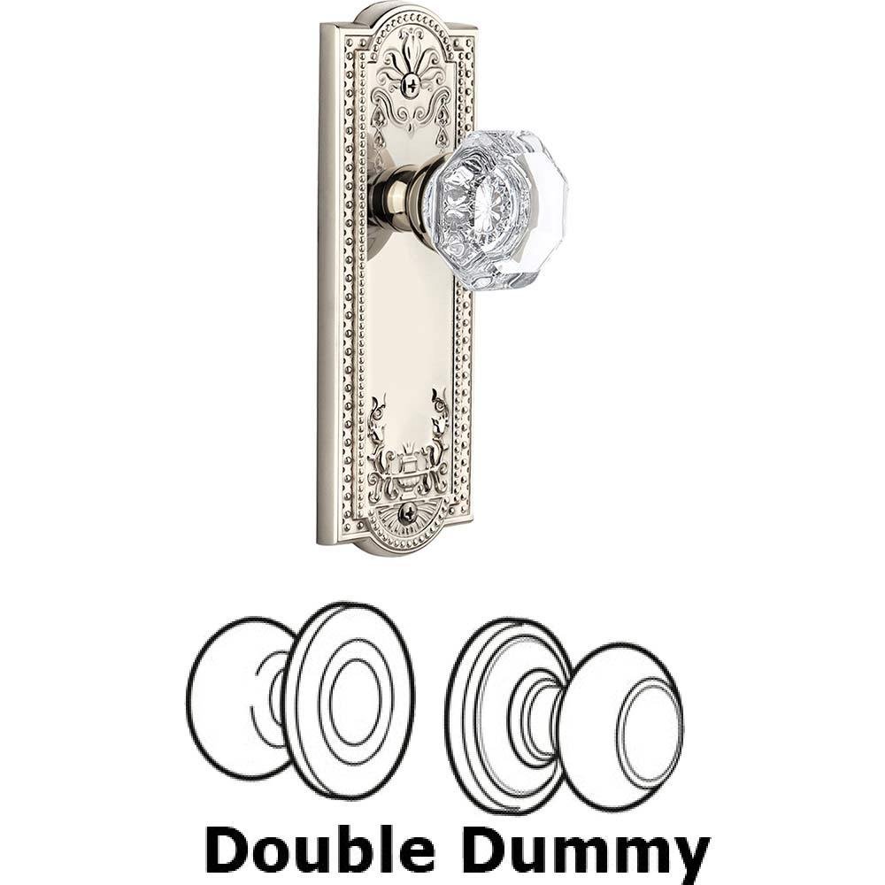 Grandeur Double Dummy Set - Parthenon Plate with Chambord Knob in Polished Nickel