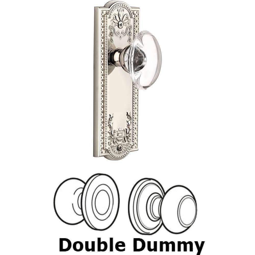 Grandeur Double Dummy Set - Parthenon Plate with Provence Knob in Polished Nickel