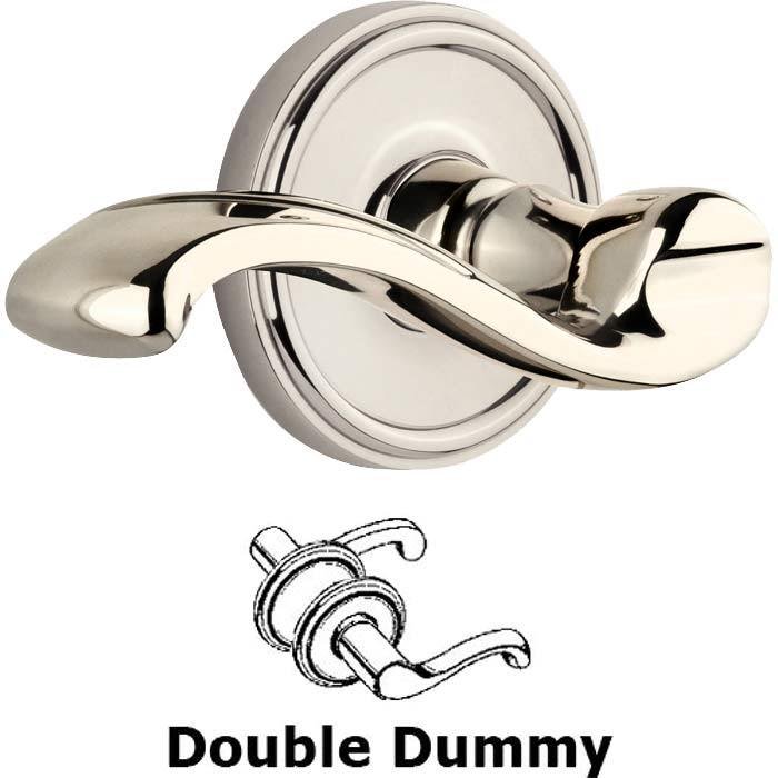 Grandeur Double Dummy Georgetown Rosette with Portofino Right Handed Lever in Polished Nickel